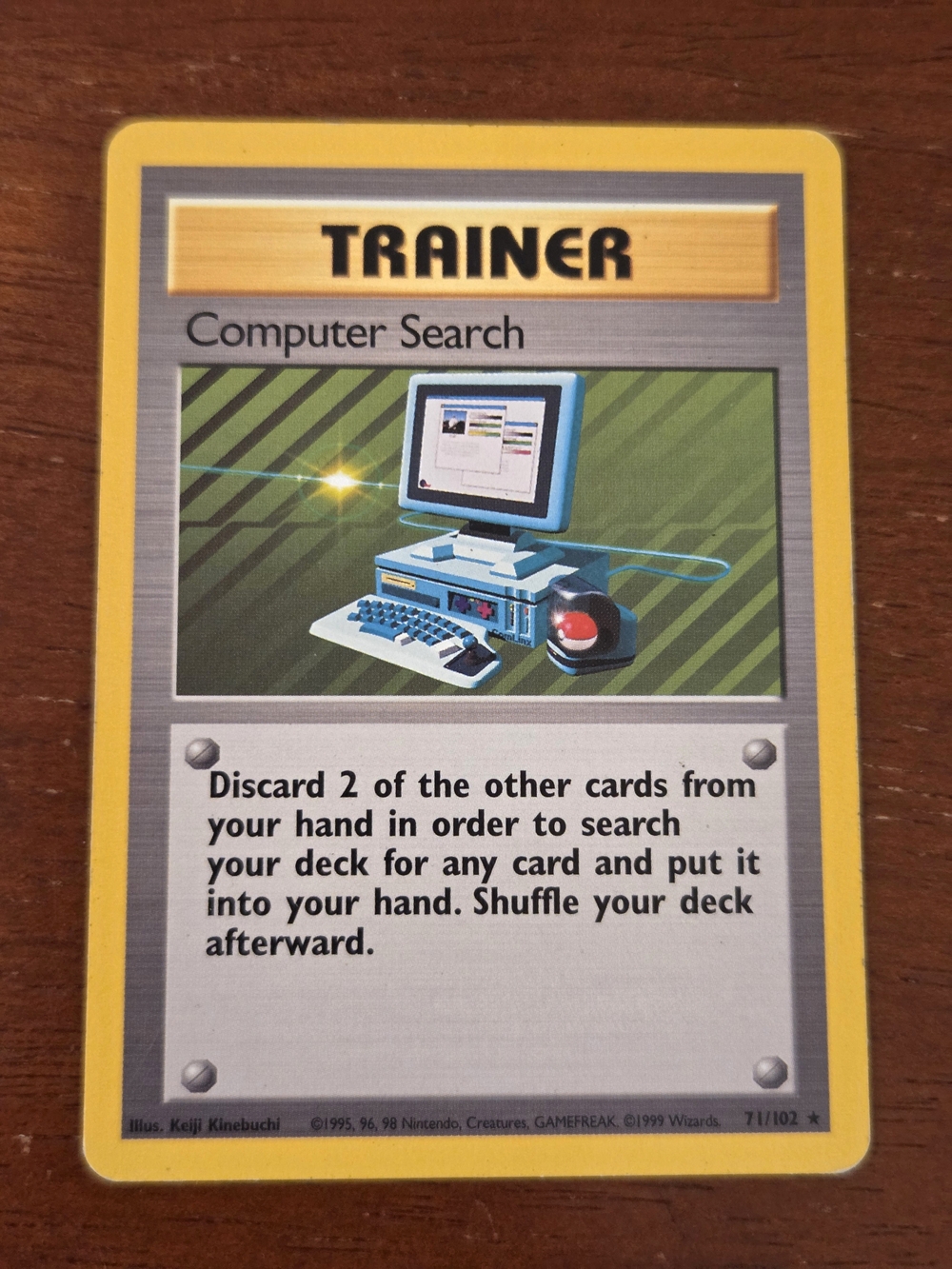 Pokemon Base Set 1999 - Computer Search Rare Trainer Card (71/102)